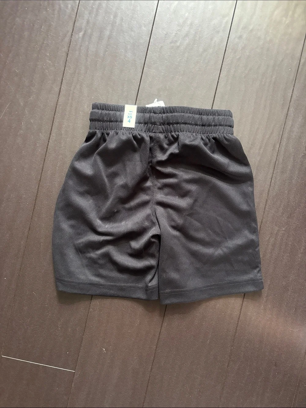 The Children's Place Black Varsity Sports Shorts with White Logo